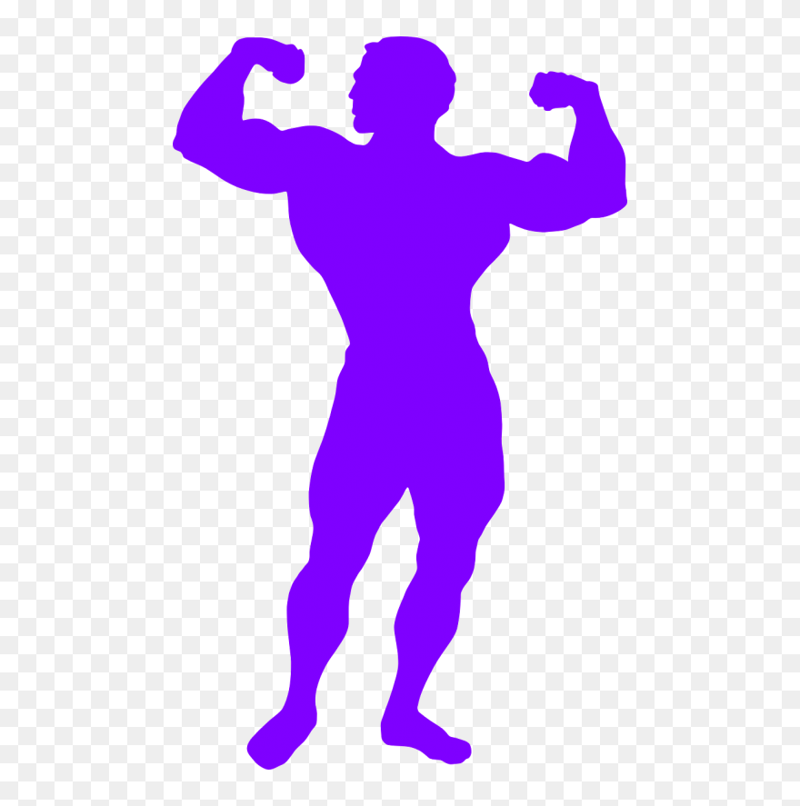 Bodybuilder Muscles Male - Muscle Man Silhouette Png Clipart