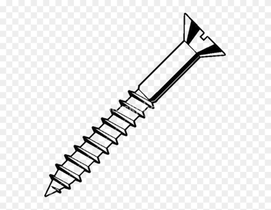 Image Description - Drawing Of A Screw Clipart
