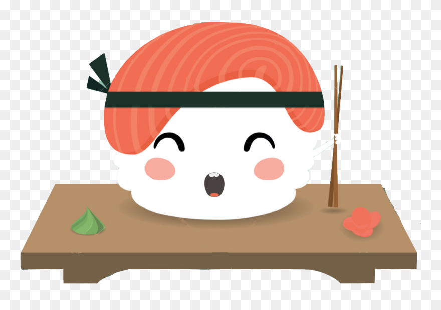 Welcome Sushi - Japanese Cute Cartoon Sushi Clipart