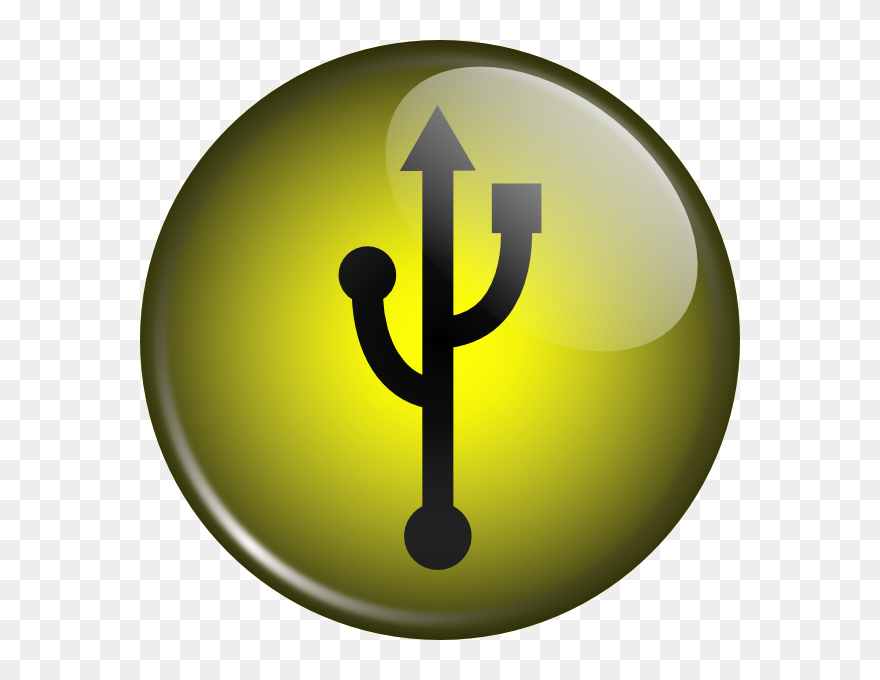 Free Vector Glassy Usb Symbol Clip Art - Usb Logo 3d - Png Download