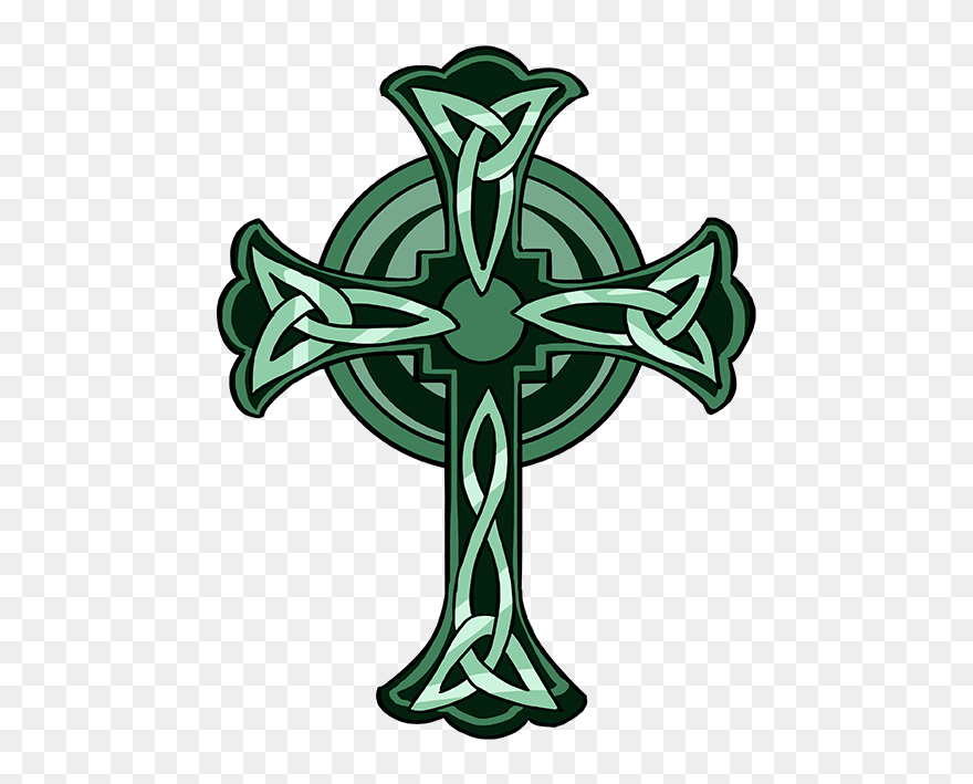 How To Draw Celtic Cross - Irish Drawing Celtic Cross Clipart