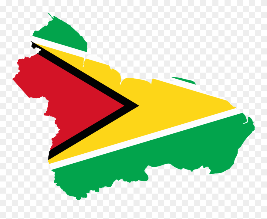 Green,line,clip - Guyana Flag Map - Png Download