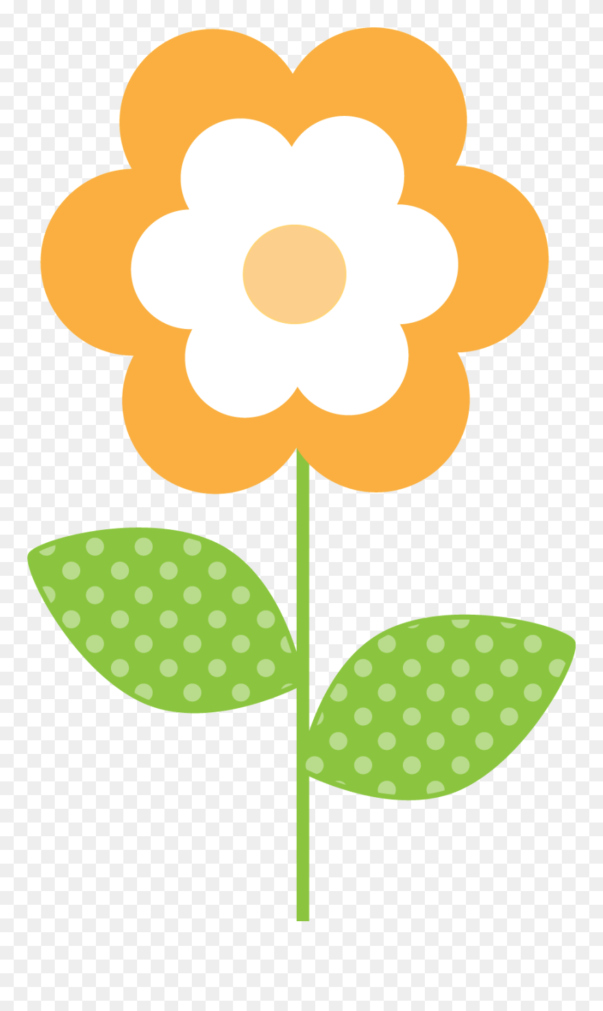 Green Polka Dot Leaves Clipart - Png Download