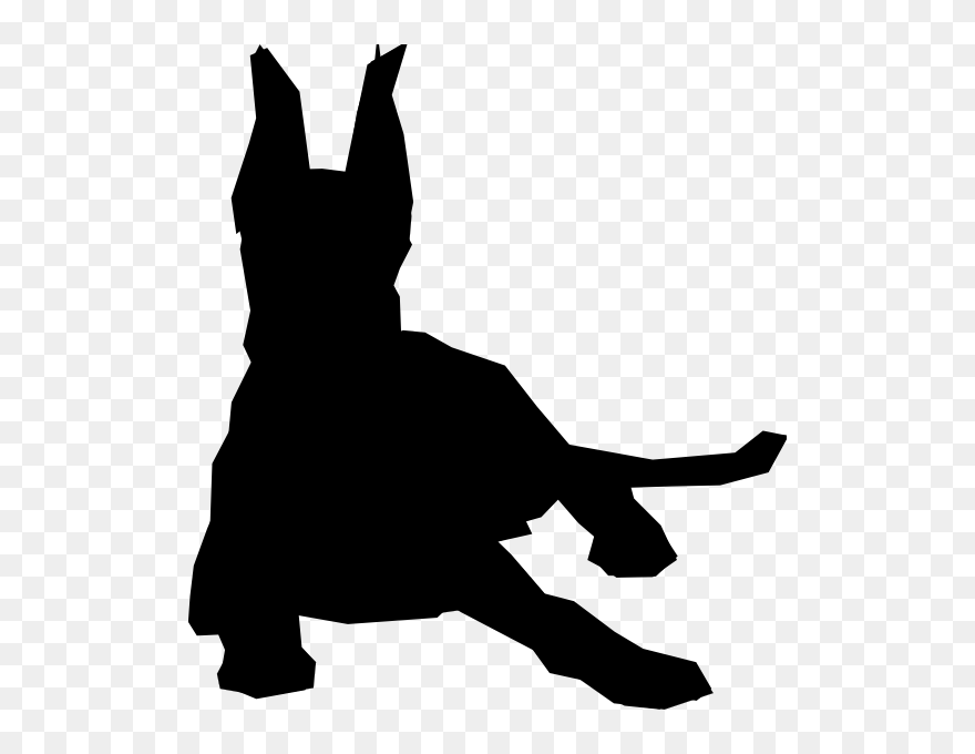 Dog Laying Down Silhouette Transparent Clipart