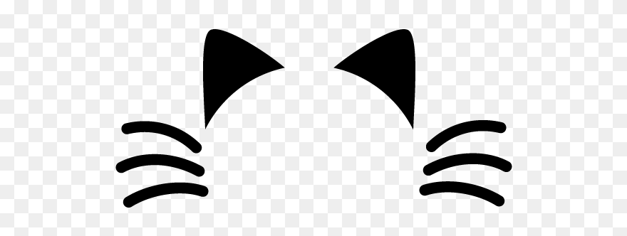 Monogram Frame Png - Cat Ears And Whiskers Clipart