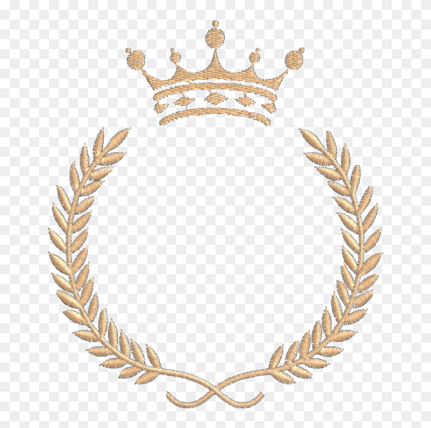 Clip Art Picture Frames Crown Monogram Embroidery Machine - Frame Crown Gold Png Transparent Png