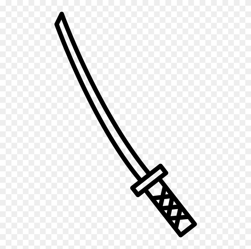 File - Katana Sword - Svg - Katana Draw Png Clipart