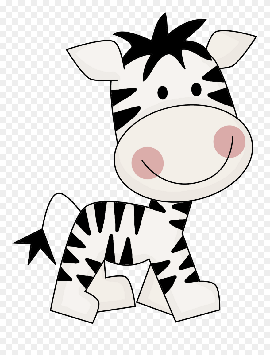 Zebra Red And White Clipart - Cute Zebra Clip Art - Png Download