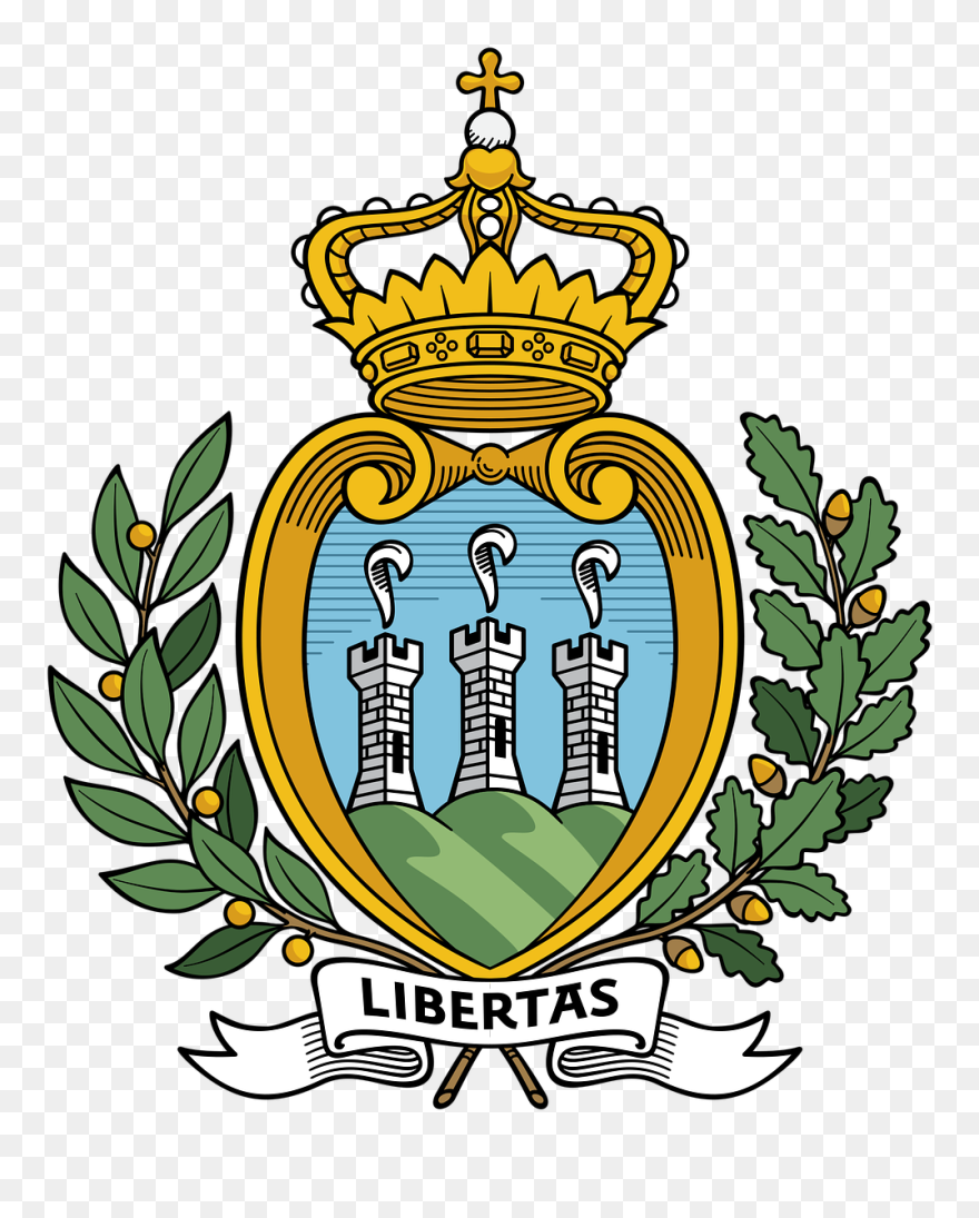 San Marino Flag Crest Clipart