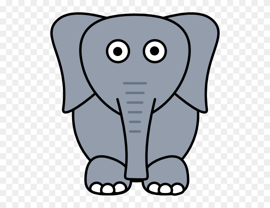 Asian Elephant White Elephant Clip Art - Black And White Elephant Clipart - Png Download