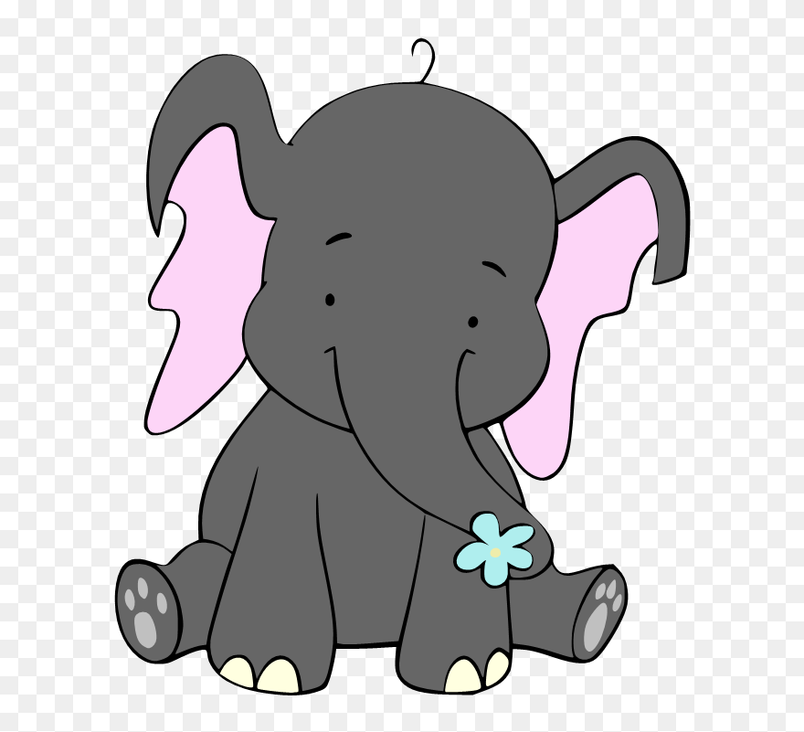 Drawing Clip Art - Free Printable Clipart Elephant - Png Download