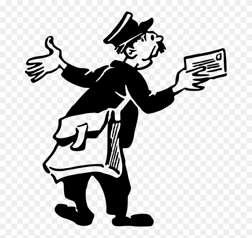 Human Behavior,silhouette,line Art - Png Postman Clipart