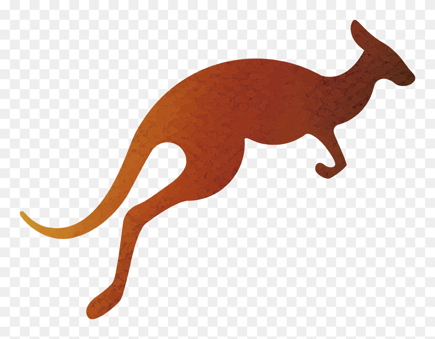 Watercolour Kangaroo Animal Wall Sticker - Watercolour Kangaroo Clipart