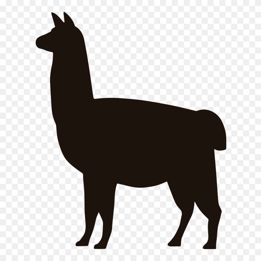 Llama Samsung Phone Sticker - Peruvian Alpaca Silhouette Clipart