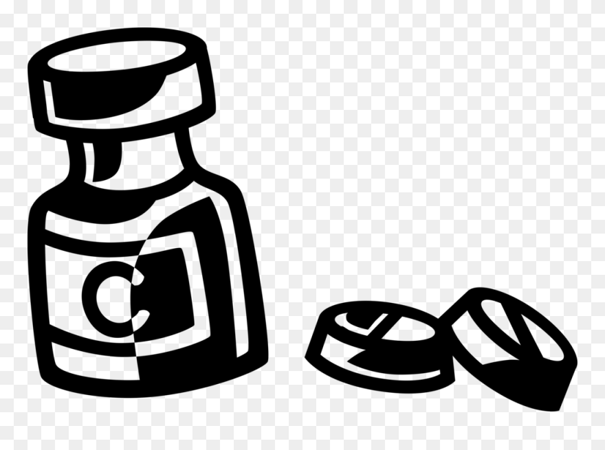 Vector Illustration Of Prescription Medicine Pill Bottle - Portable Network Graphics Clipart