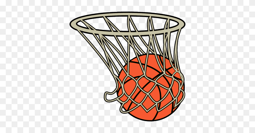 Hoop"
 Class="img Responsive True Size Default - Basketball Going Into Hoop Clipart - Png Download