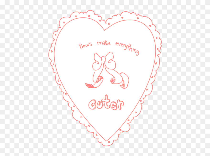 Me Art Cute Text Fashion Kawaii My Art Pink Bow Pastel - Heart Clipart