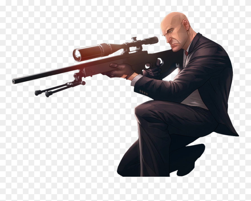 Sniper Challenge Agent 47 Art - Hitman Sniper Clipart