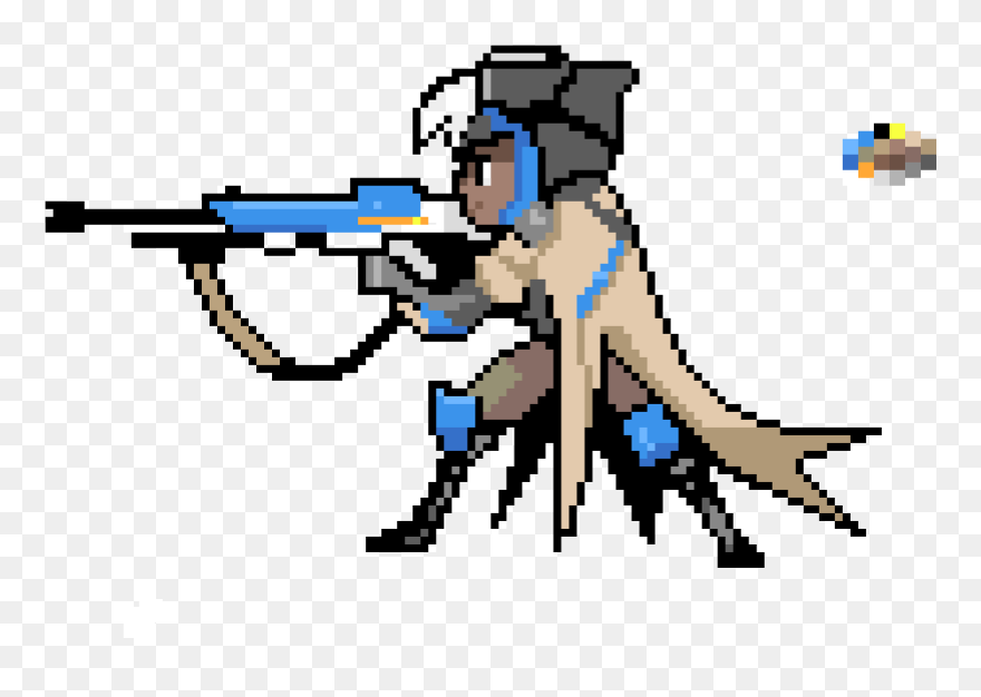 Overwatch Ana Pixel Spray Clipart