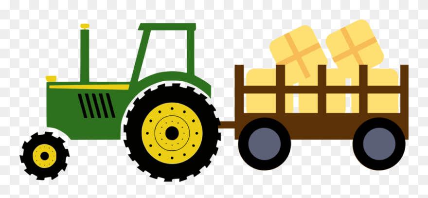 Com Haywagon-clipart 1843777 - Tractor Clipart - Png Download