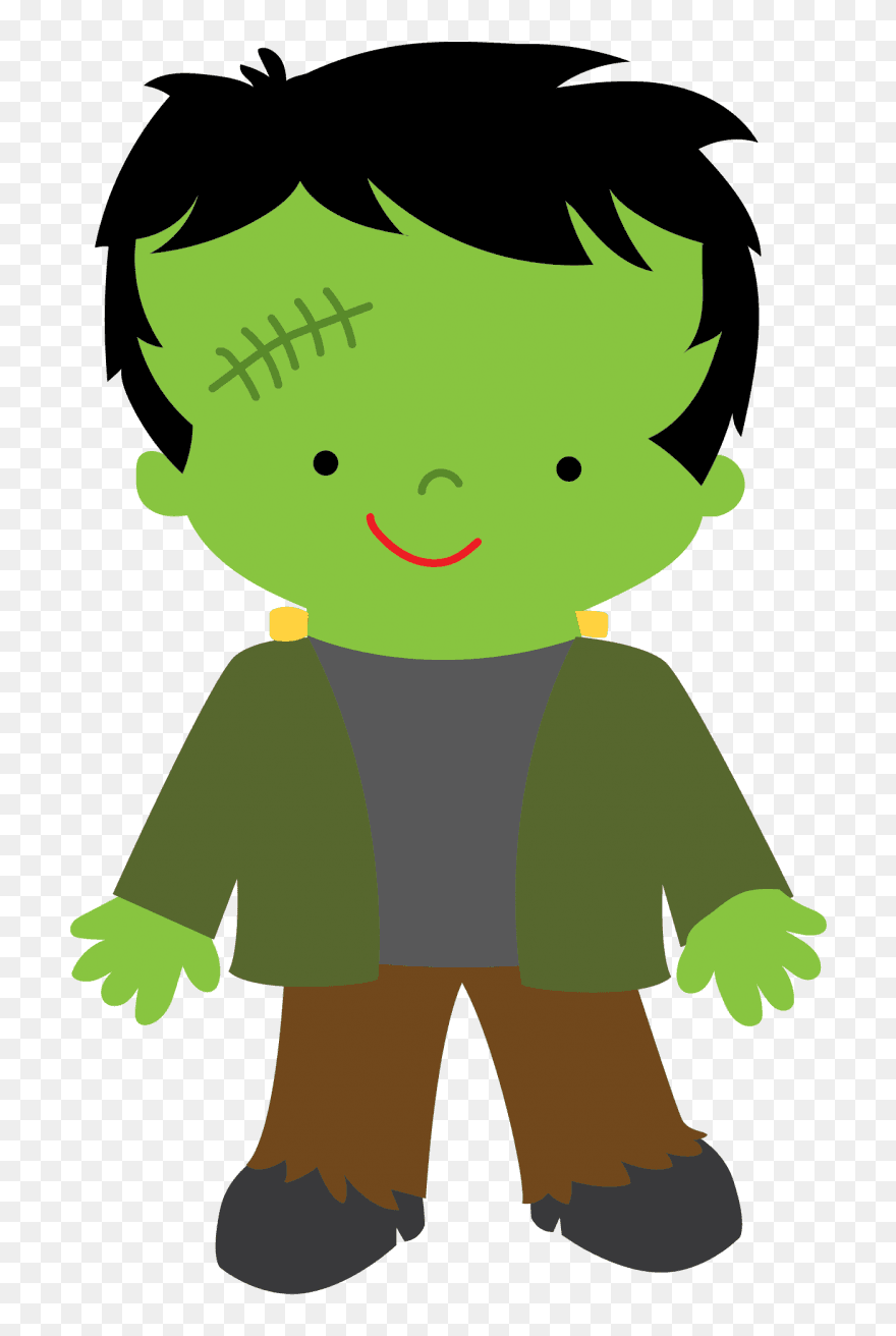 Halloween Kid Frankenstein Clipart - Png Download