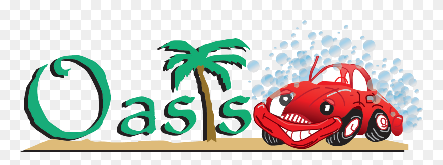 Oasis Auto Spa Car Wash - Illustration Clipart