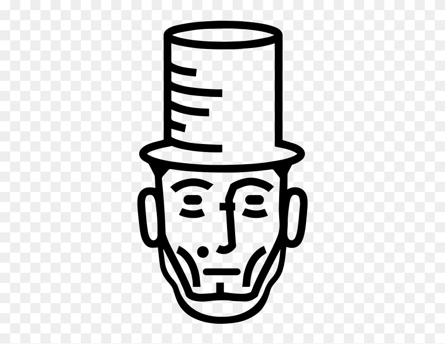 Abraham Lincoln Black Snowman Transparent Png Clipart - Clip Art