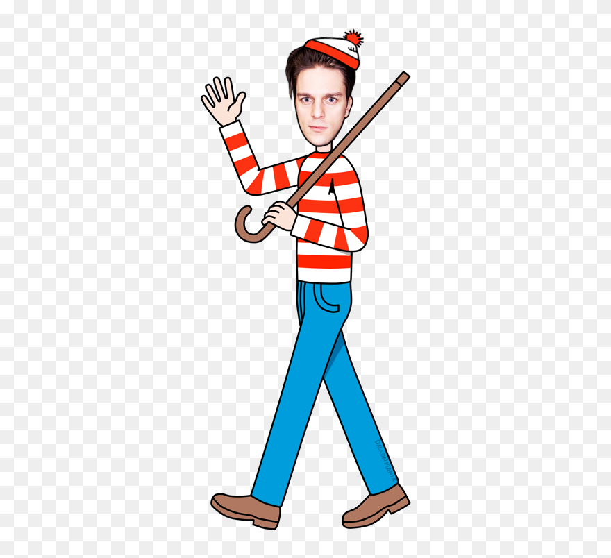 Where"s Wally Couple Costume Book Game - Transparent Where's Waldo Png Clipart