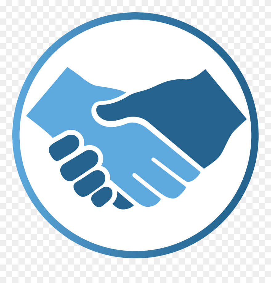 Partnership Collaboration - Hand Shake Clipart Blue - Png Download