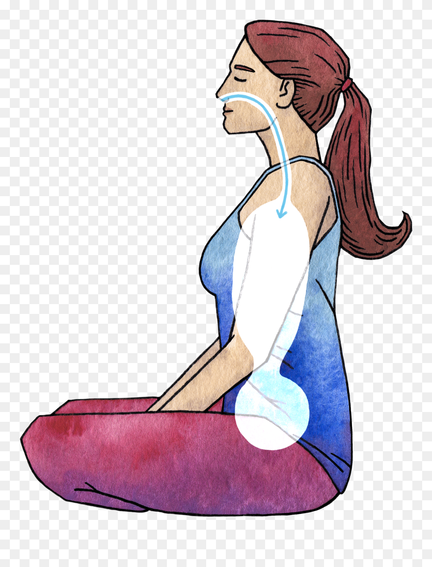Deep Breathing Cartoon Transparent Clipart