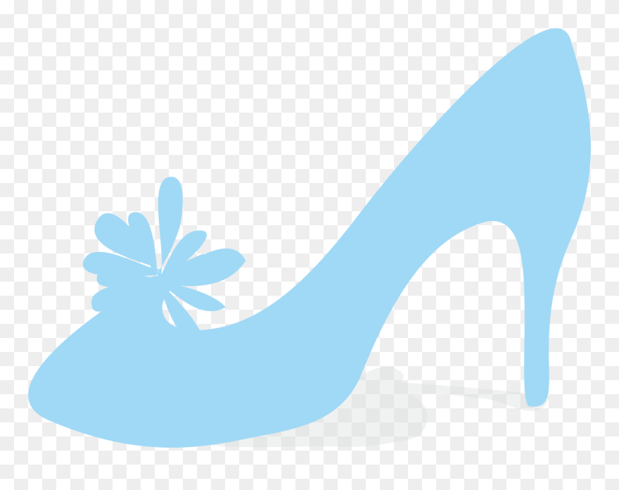 Blue High Heeled Footwear Shoe - Basic Pump Clipart