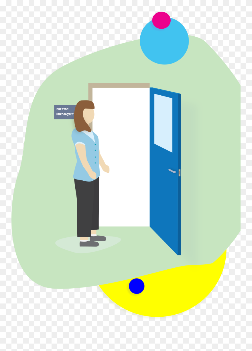 Illustration Of A Nurse Managers Office - Illustration Clipart