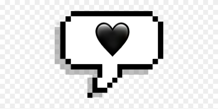 #block #notas #corazon #negro #freetoedit - Black Emoji Aesthetic Clipart