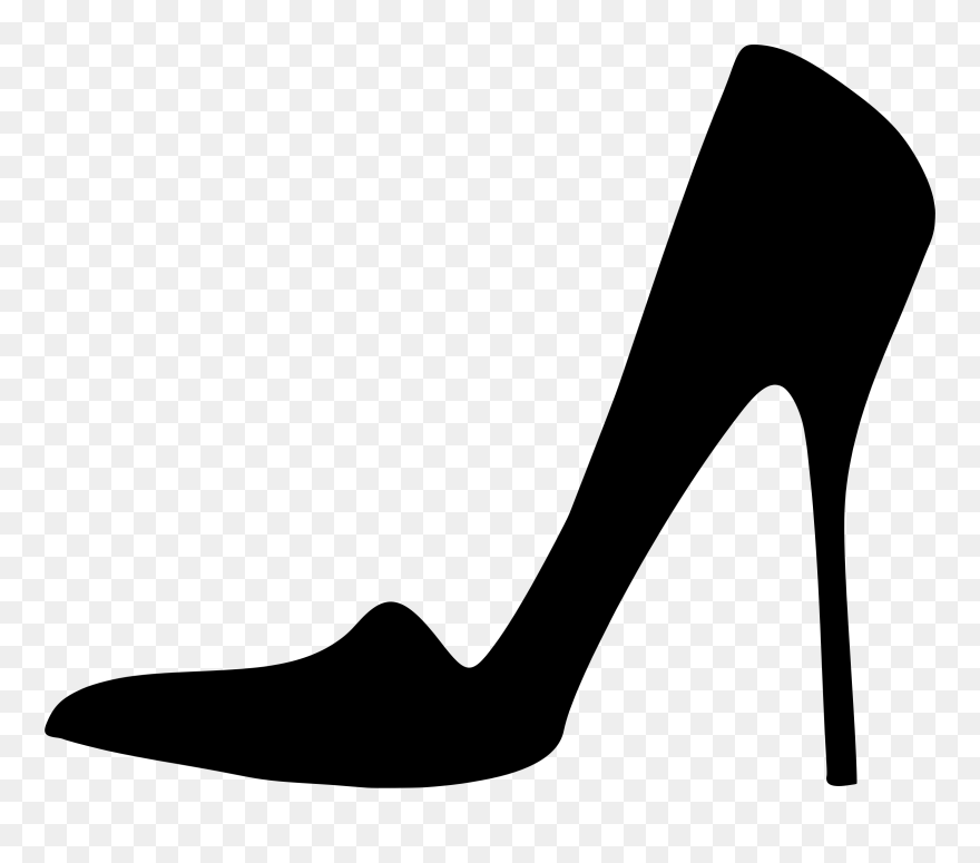 High - High Heel Clipart Black - Png Download