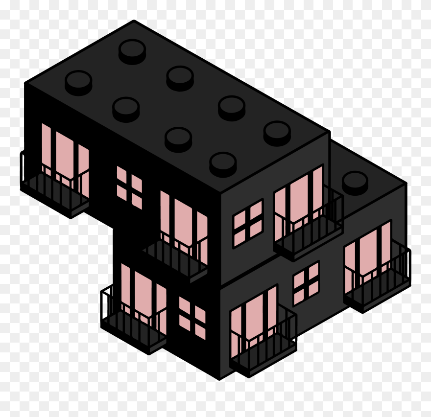 Ginkgo Whale Lofi Lego Graphic - Rubik's Cube Clipart