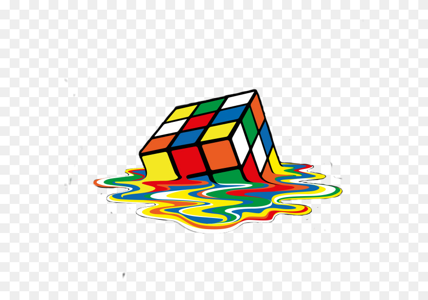 Melting Rubik's Cube Clipart