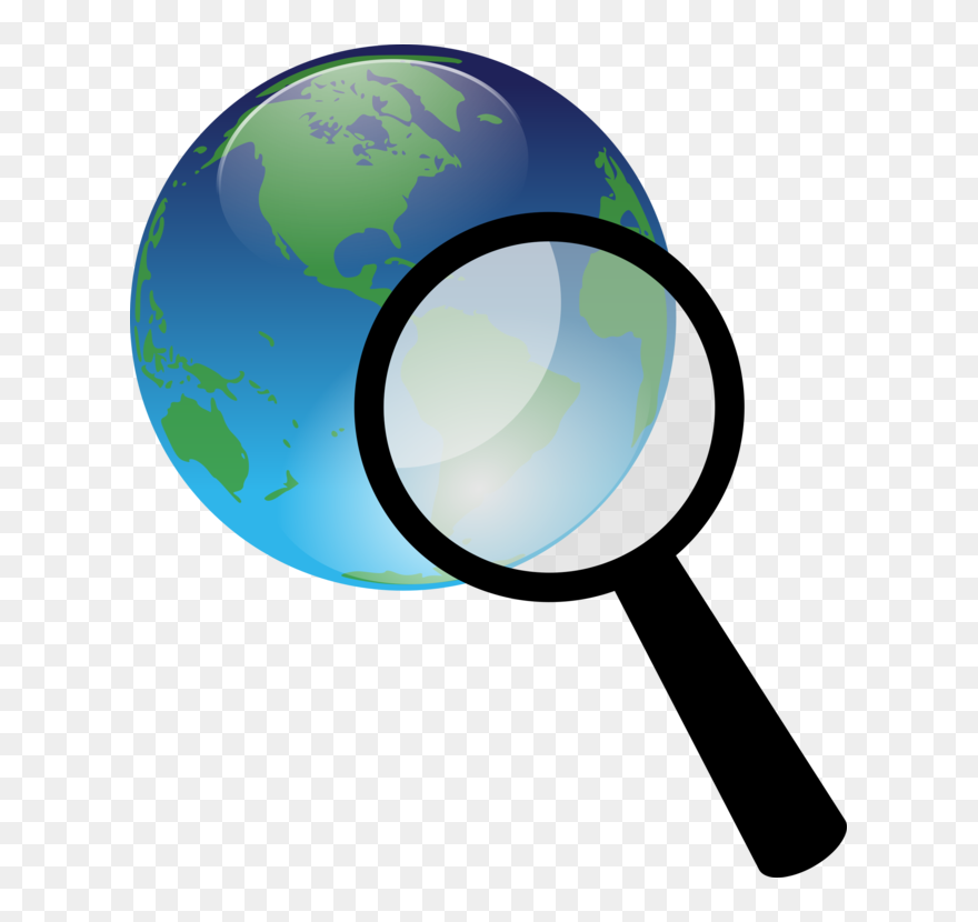 Globe,sphere,circle - Magnifying Glass Science Clipart - Png Download