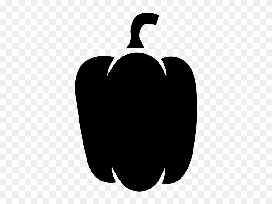 Pepper Clipart Black And White - Bell Peppers Black And White Clip Art - Png Download