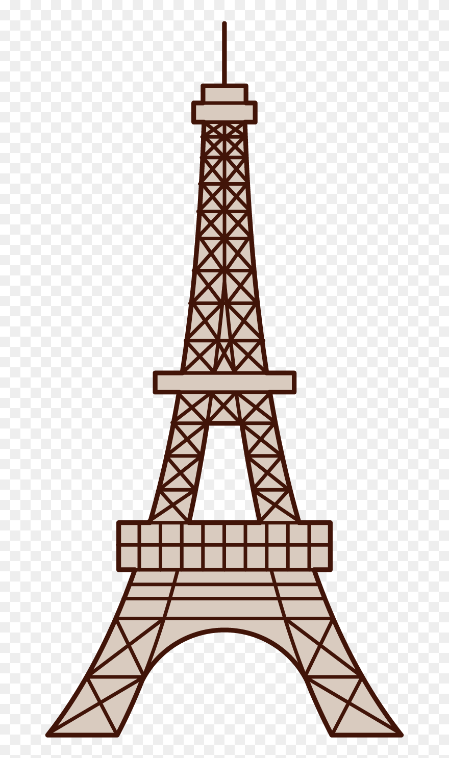 Illustration Of The Eiffel Tower - Paper Cutting Of Eiffel Tower Clipart