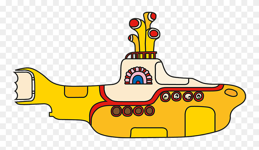 Beatles Yellow Submarine Painting Clipart