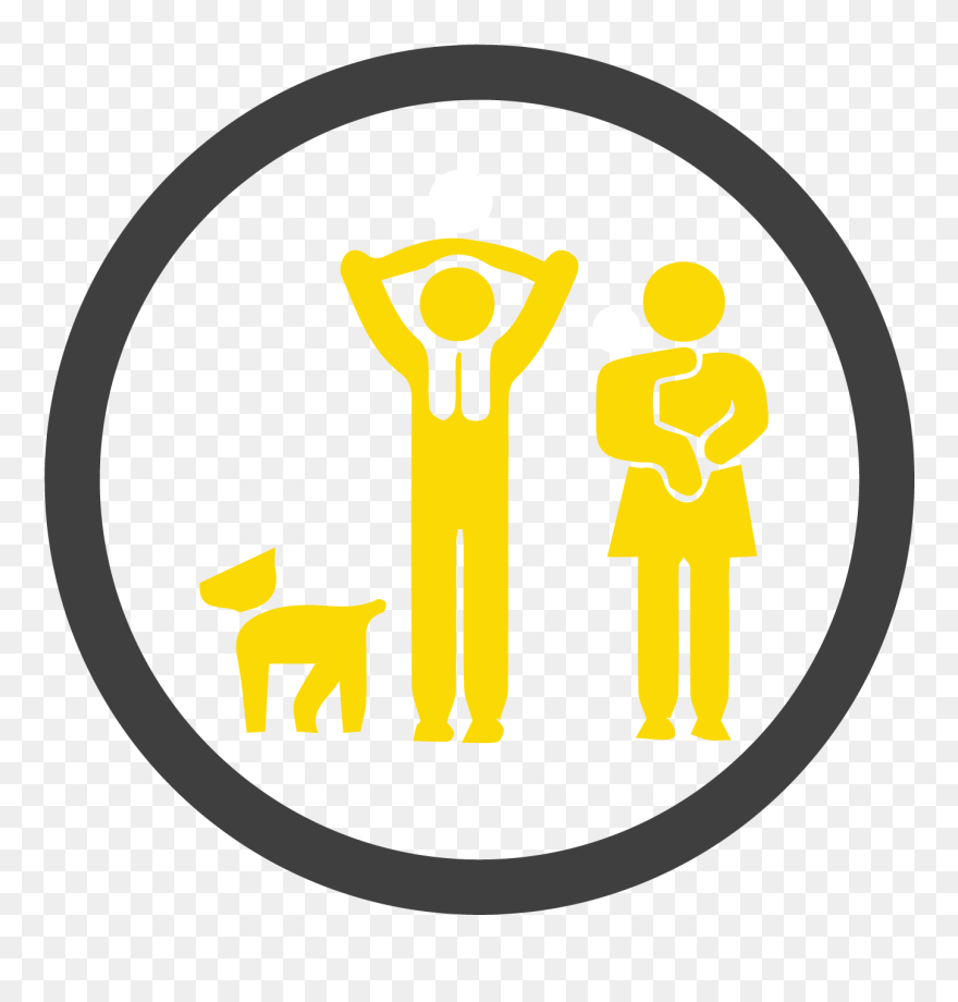 Transparent Touch Football Clipart - Family Icon With Dog - Png Download