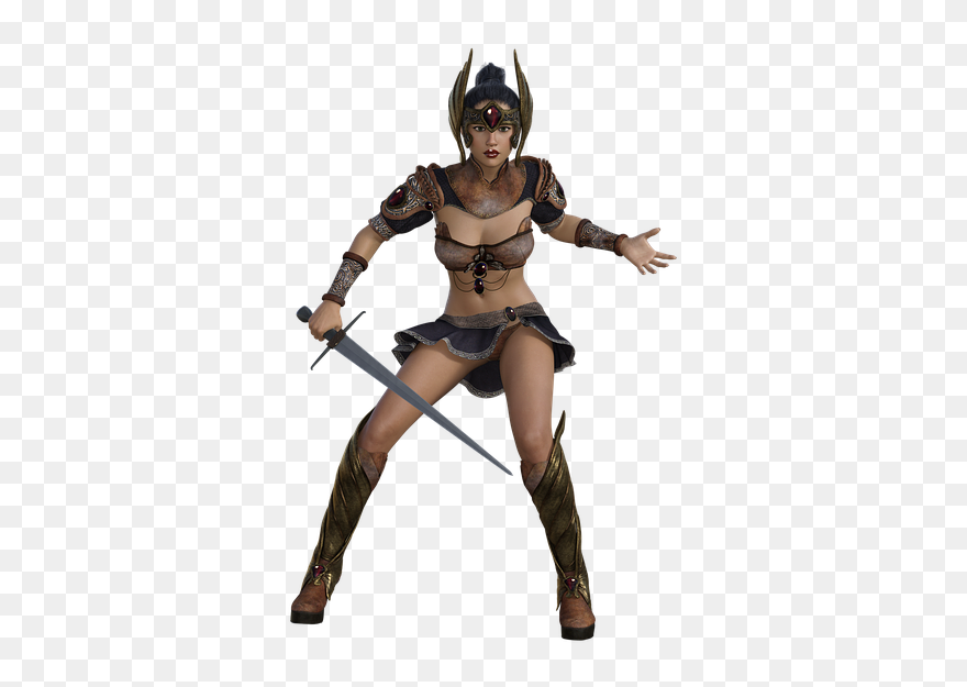 Transparent Silhouette Warrior Clipart