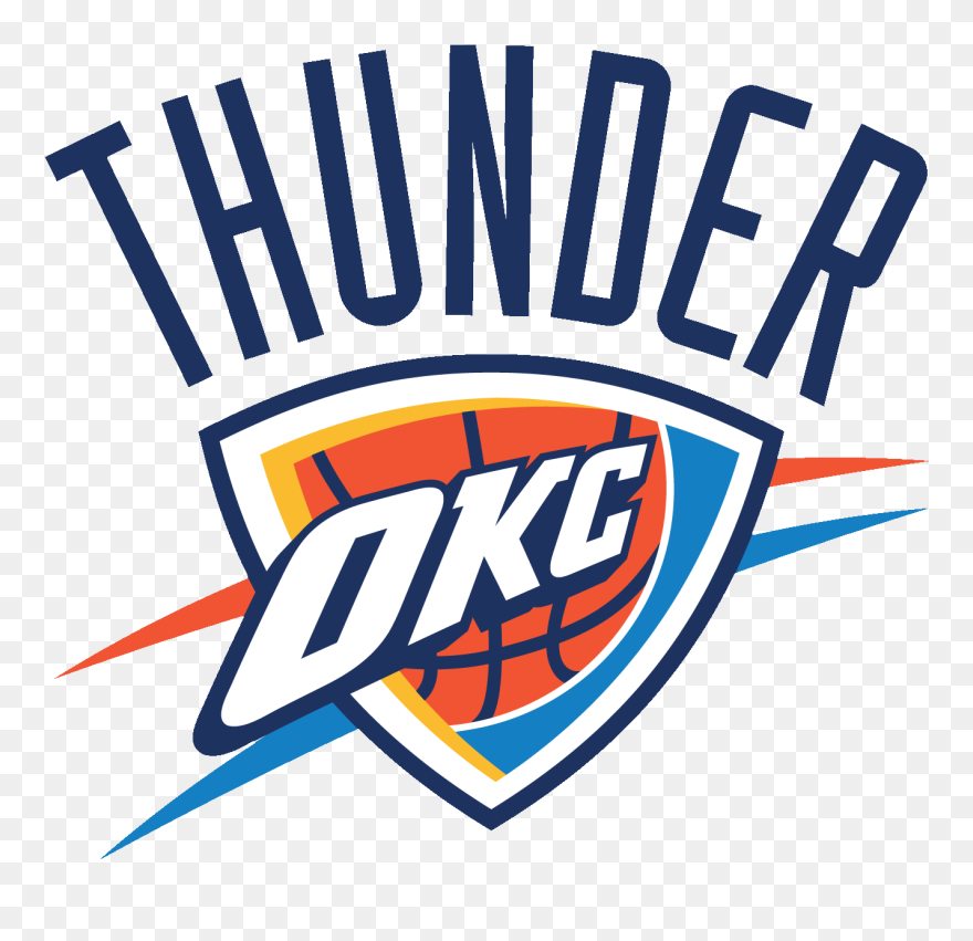 Okc Thunder Clipart - Oklahoma City Thunder Logo Png Transparent Png