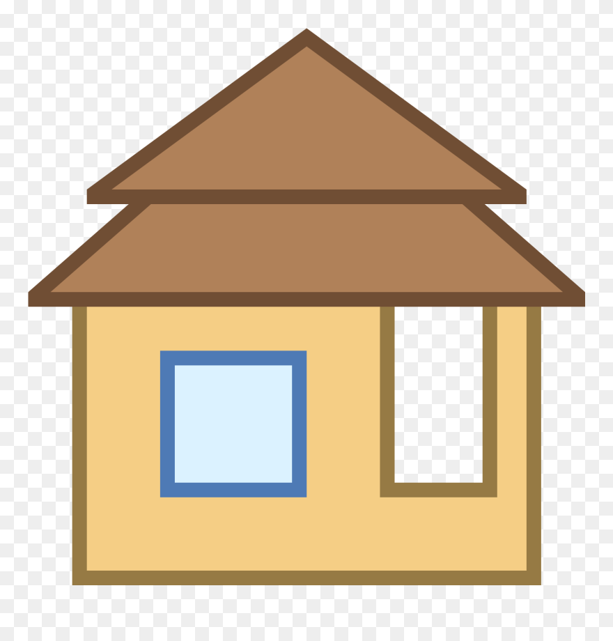 Cottage Clipart Brown House - Bungalow Icon Png Transparent Png