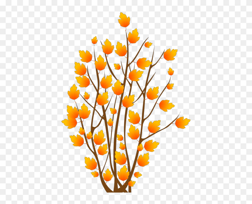 Fall Bush Clipart - Png Download