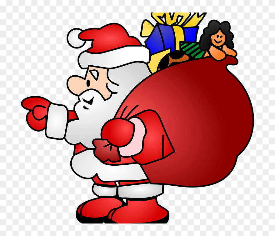 Reception And Year Christmas - Santa Sack Of Toys Clipart