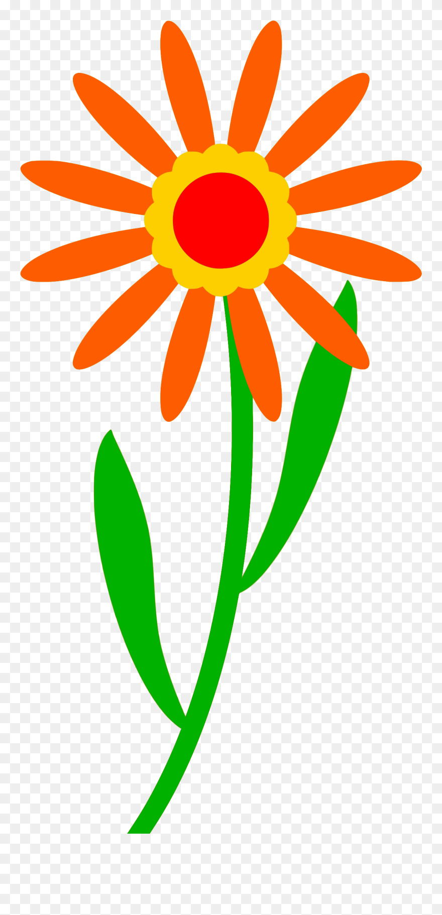 Flower Big Image Png - Orange Flower Clip Art Transparent Png