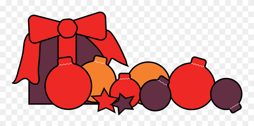 Package And Baubles Illustration Clipart