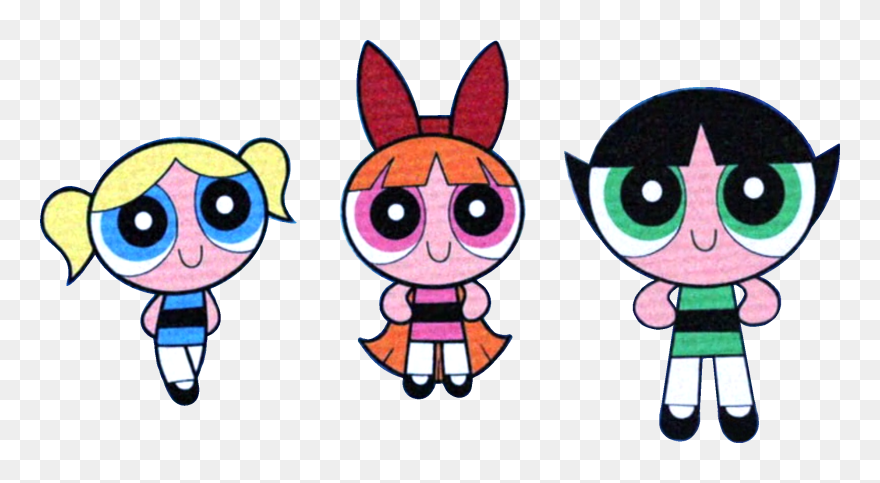 Stuck Clip The Powerpuff Girls Transparent Png Clipart - Powerpuff Girls Bubbles Buttercup