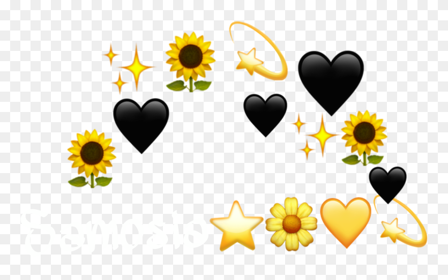 #napis Samosia - Flower Crown Emoji Png Clipart